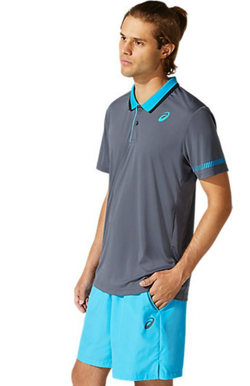 Мужское теннисное поло Asics Padel M Polo Shirt - серый