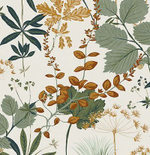 Крупнораппортный растительный дизайн с листьями