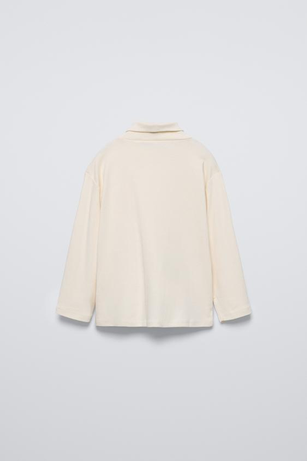 ZARA ОДНОТОННЫЙ ТОП С ВОРОТНИКОМ-СТОЙКОЙ, ЭКРЮ