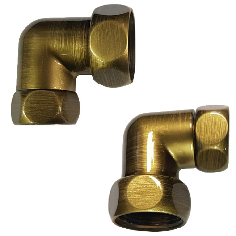 Американка для полотенцесушителя  угл 1" x 3/4"  г/г  740SCH1005 бронза , пар