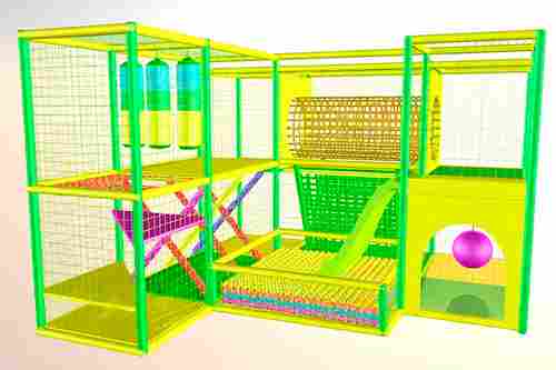 Детский игровой лабиринт с крышей «Изумрудный домик» 5,66×3,69×3,3 м