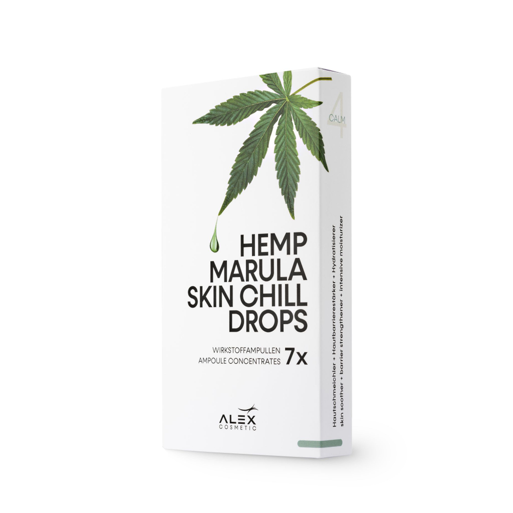 Hemp Marula Skin Chill Drops — Капли-сыворотка “Анти-покраснение” с конопляным маслом и марулой — 7×11 мл
