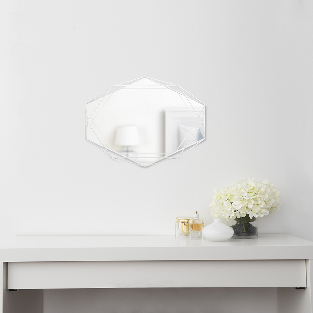 Зеркало prisma, 43х9х57 см, белое