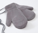 Варежки двухслойные "Однотонные", темно-серый, р-р 14 (4-5 лет) 5133446, 1 шт.