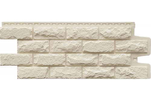 Фасадные панели GRAND LINE Колотый камень Премиум  Молочная