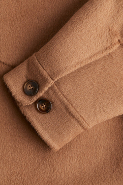 H&M Куртка-рубашка ручной работы из смесовой шерсти, коричневый
