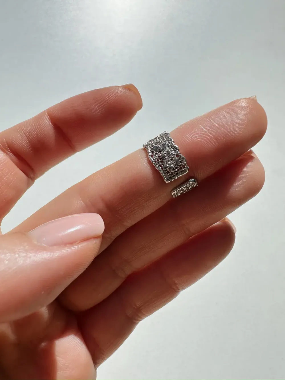 Кольцо на фалангу Кружево