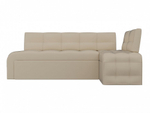 Диван кухонный угловой Люксор правый угол, Бежевый, Экокожа, 28592