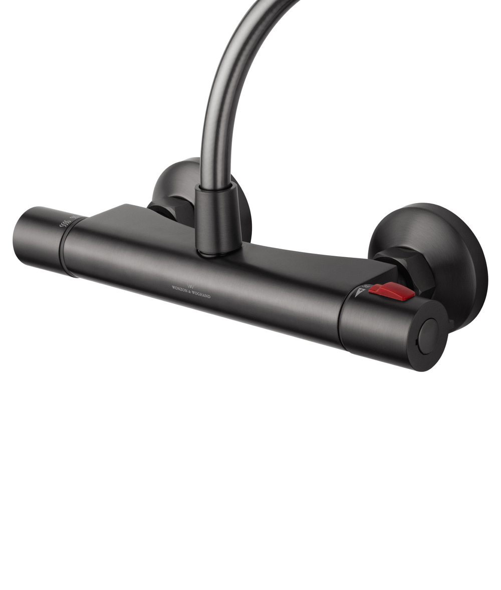 Смеситель для душа с термостатом WONZON & WOGHAND INN 5, Темный графит (WW-B1005-A-BGG)