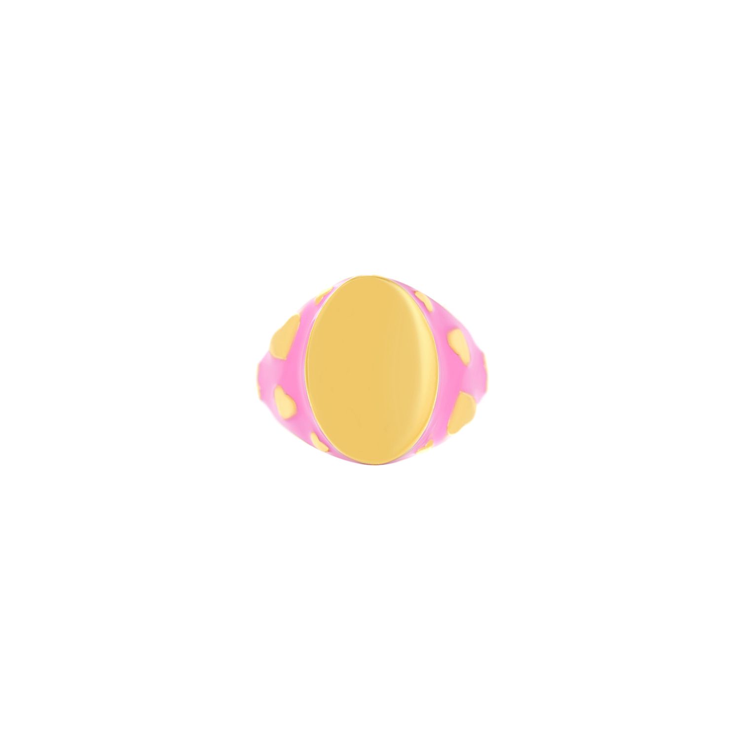 Кольцо Gentle Signet Ring - Pink