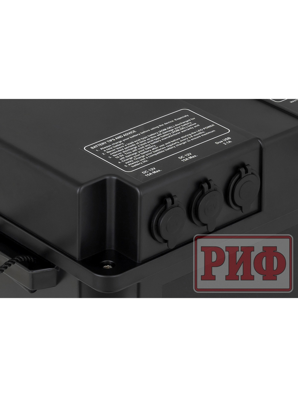 Бокс аккумуляторный 2xUSB, 2x12В, вольтметр с индикацией 420х250х330