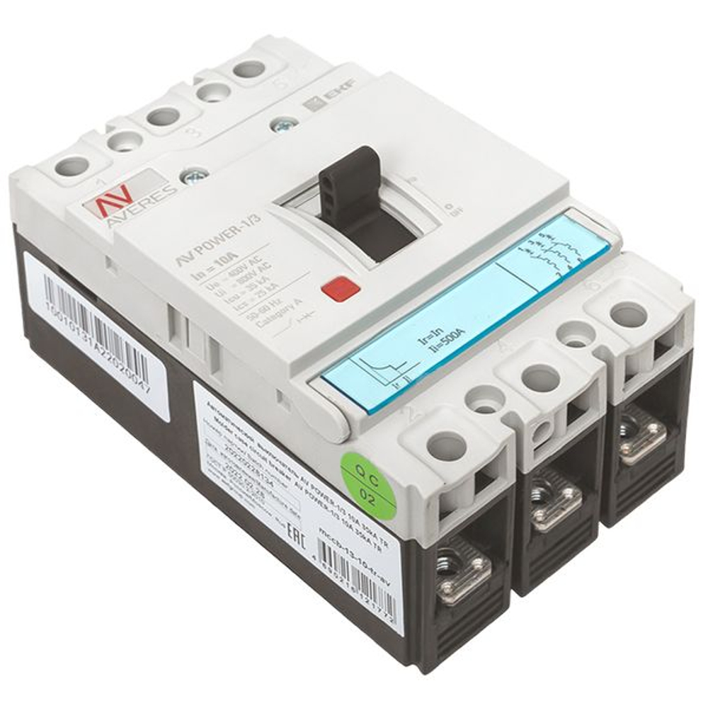 Выключатель автоматический в литом корпусе AV-POWER-1/3 10А 35кА TR EKF (11.00 шт.)