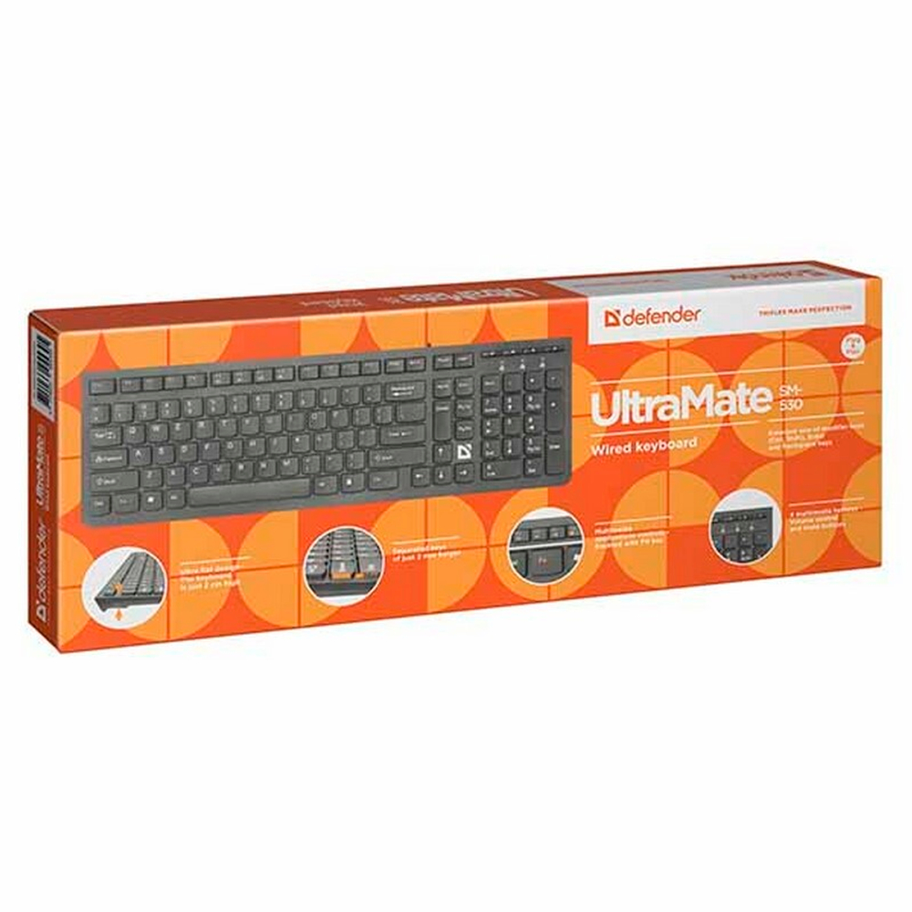 Клавиатура проводная Defender UltraMate SM-530 (черный)