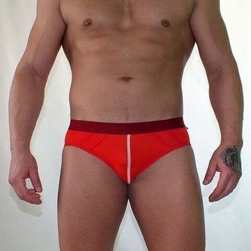 Трусы мужские брифы красные Van Baam VB-411-AN011
