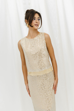 Блуза-топ из пайеток удлиненный