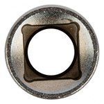 Головка торцевая, 12 мм, двенадцатигранная, CrV, под квадрат 1/2, хромированная Matrix