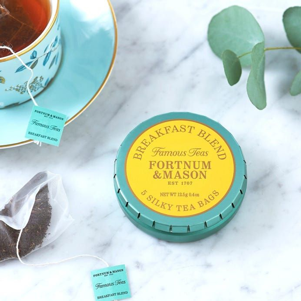 Fortnum and Mason Черный чай Breakfast Blend Pocket Tin в пакетиках, 5 штук по 12,5г