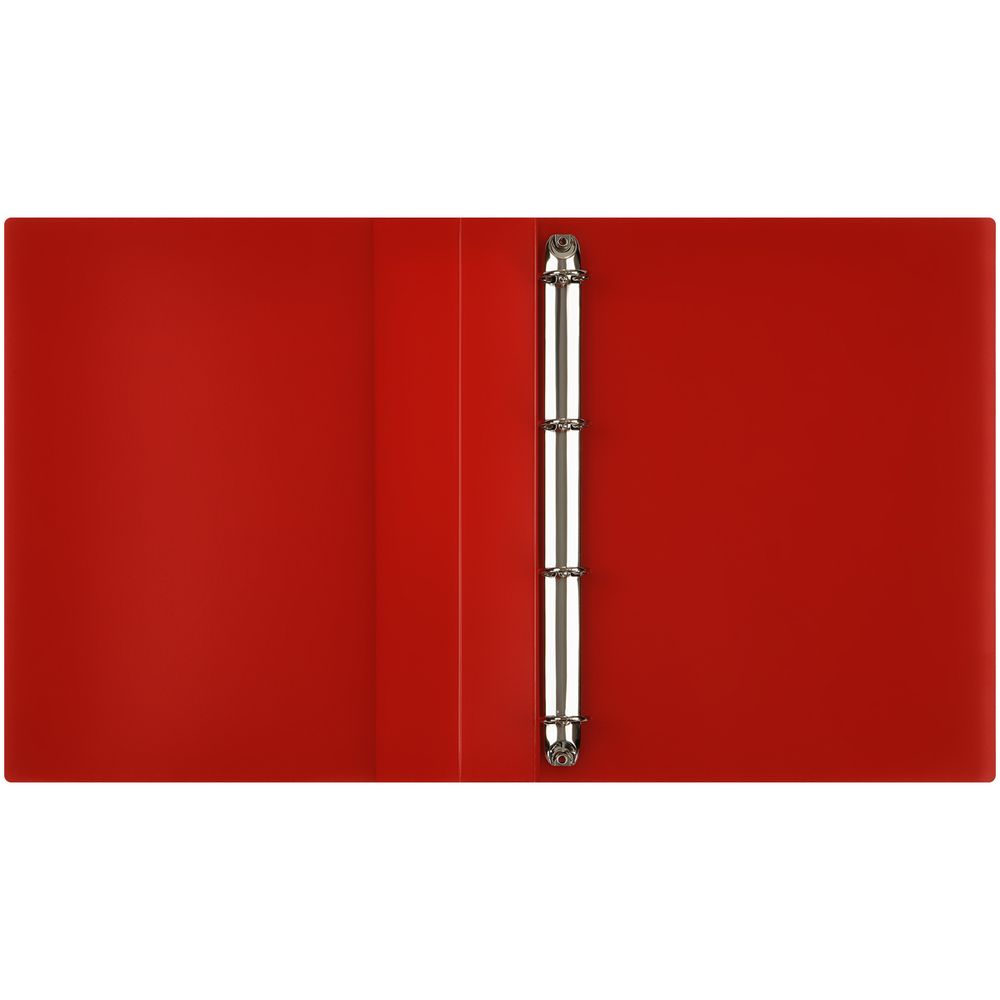 Папка на 4-х кольцах, 40мм, Стамм Кристалл, 700мкм, корешок с карманом, красная