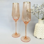 Бокал для шампанского 180мл «ICE CRYSTAL» в наборе 2шт, медовый