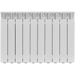 Радиатор алюминиевый STOUT Gamma 500 - 10 секций (подключение боковое, цвет белый)