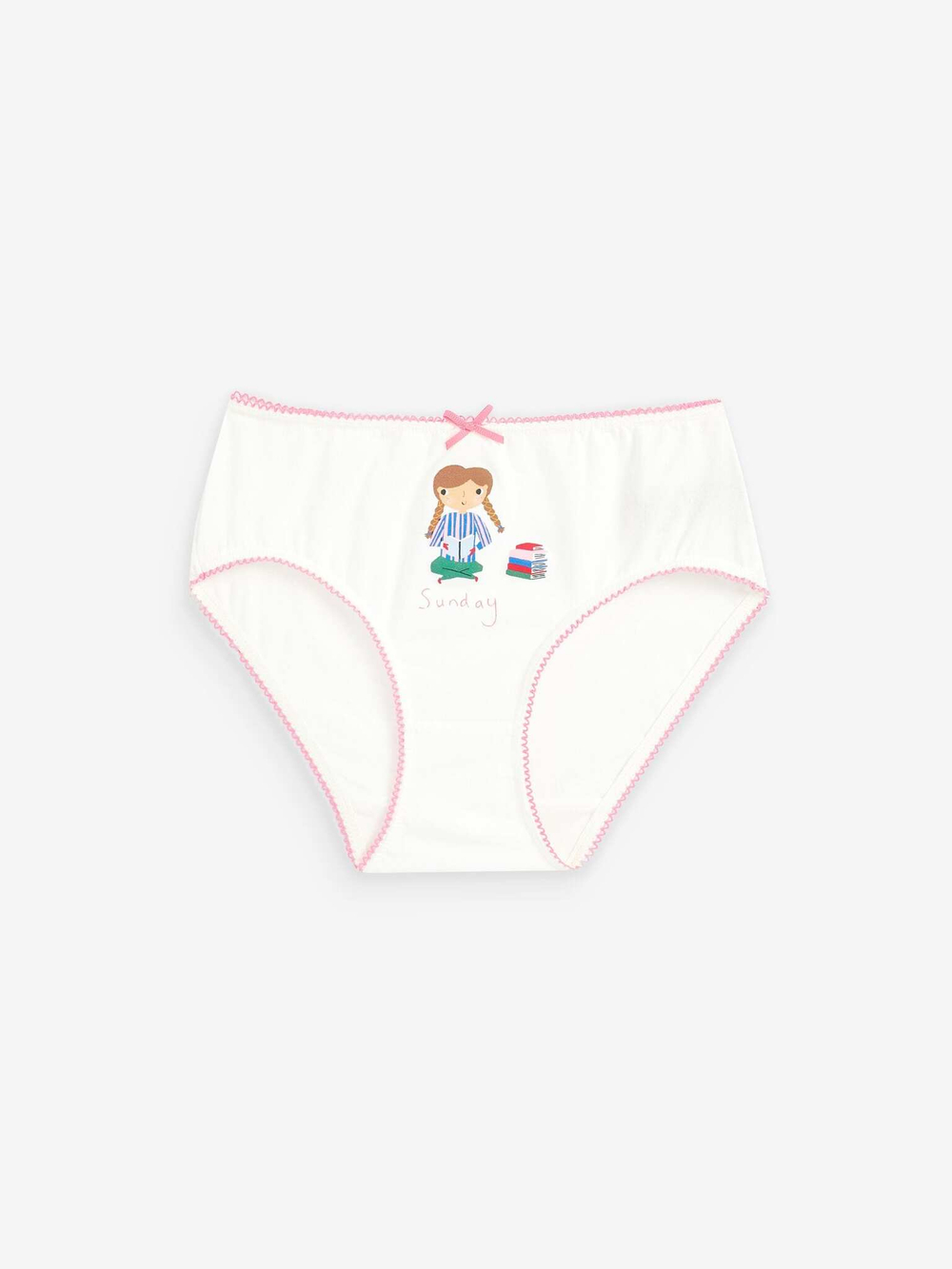 Трусы для девочки Next 166-037, 7 шт., Белый