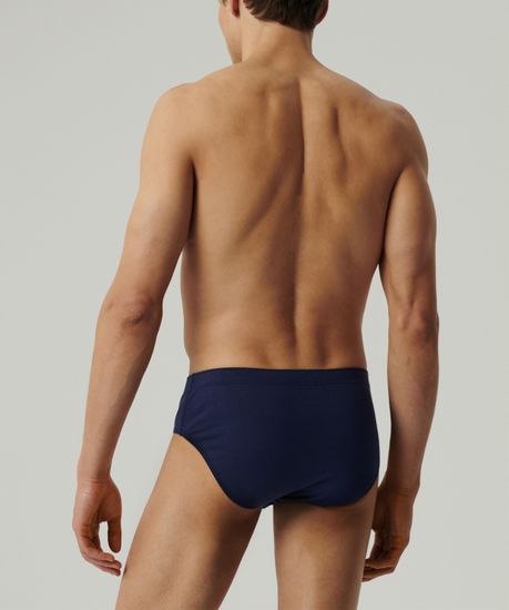 Мужские трусы (5шт) слипы классика Atlantic 5SMP-003, хлопок, темно-синий + темно-голубой + светло-зеленый + индиго + темно-голубой