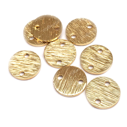 Коннектор "Монетка" 8 мм, позолота