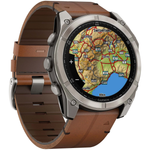 Garmin Fenix 8 51mm Amoled Sapphire Carbon Grey + Кожаный браслет