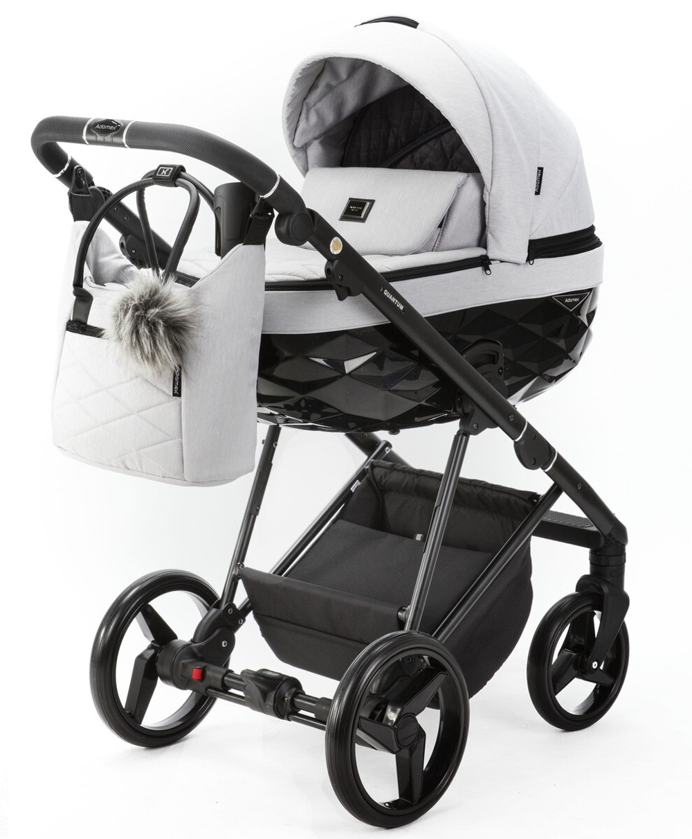 Детская коляска Adamex Quantum 2 в 1 Q-TK94 (СВ.СЕРЫЙ)