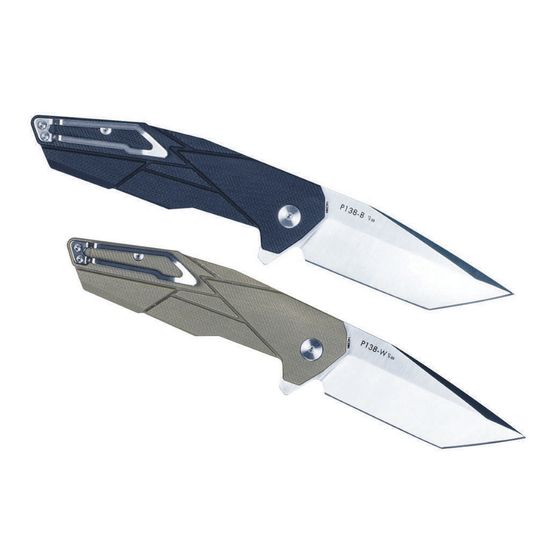 Складной нож Ruike P138-B черный c клинком из стали Sandvik™ 14C28N, рукоять G10