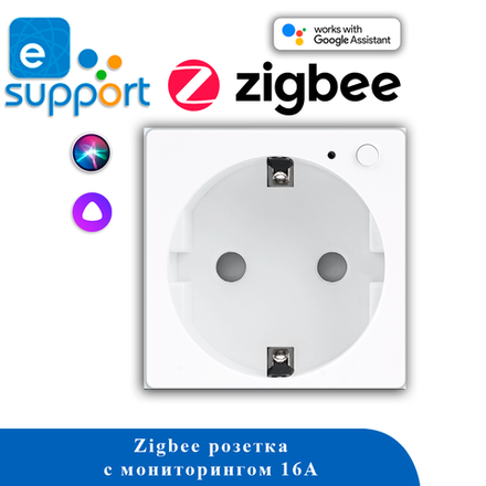 Розетка ZigBee с мониторингом 16А S1F-WT БЕЛЫЙ