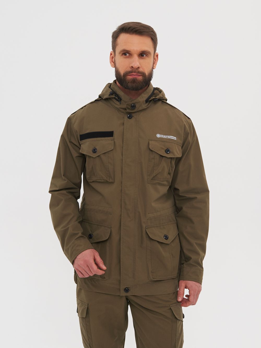 Костюм летний Крафт ткань Ravena Peach Wash цвет Олива