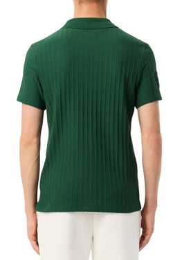 Мужское теннисное поло Lacoste Ultra Dry Badge Accent Heritage - green/navy blue