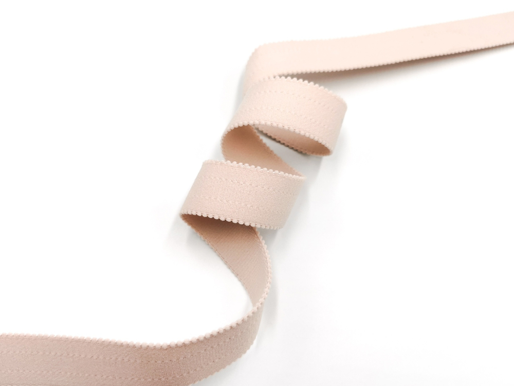 Бретелечная резинка с фестонами, Lauma, 25мм, серебристый пион (Арт: BR610/25-168), м