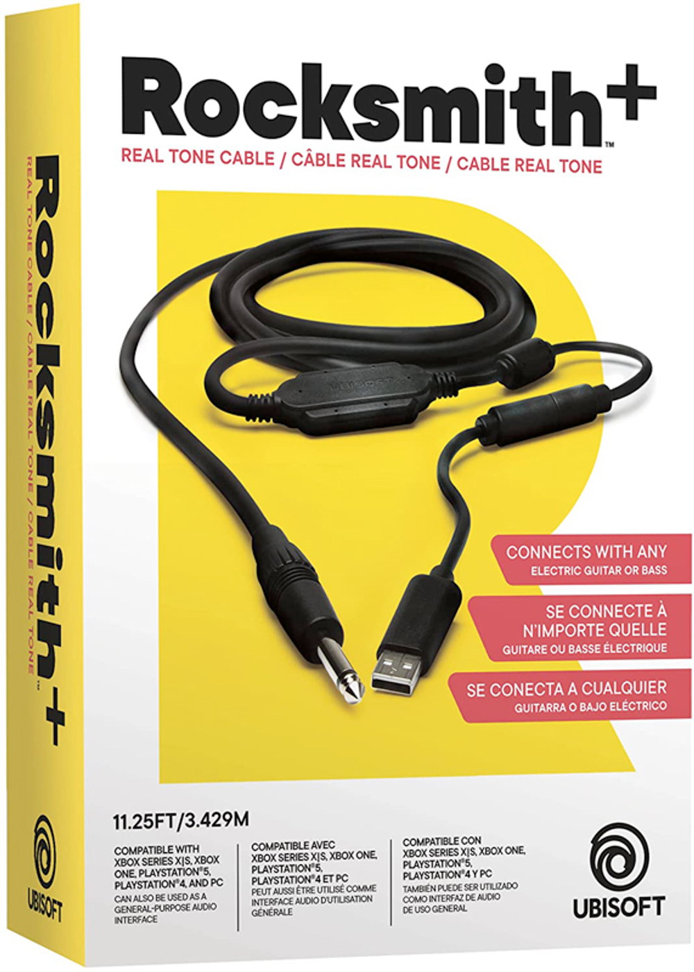 Rocksmith Real Tone Cable (кабель для гитары) для Xbox,Xbox 360, PS4, PS5 и ПК