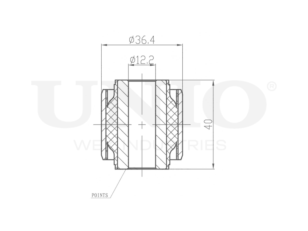 Сайлентблок внешний заднего рычага UNIO RMP-20278