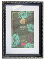 Фоторамка пластик 15х21 см Камышок черный золото