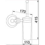 Ершик настенный Boheme Hermitage 10393 Chrome