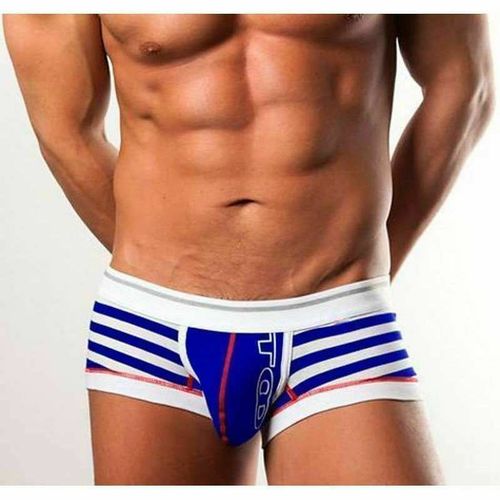 Мужские трусы хипсы синие TOOT Cup Logo Border Nano Boxer TT00013