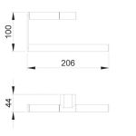 Полотенцедержатель 206 мм латунь SANTORINI 16341.B глянцевый