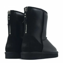 UGG Mens Classic Short Zip Metallic Black