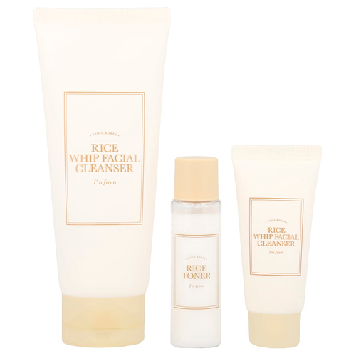 I'm From, Набор очищающих средств для лица Rice Whip, набор из 3 предметов