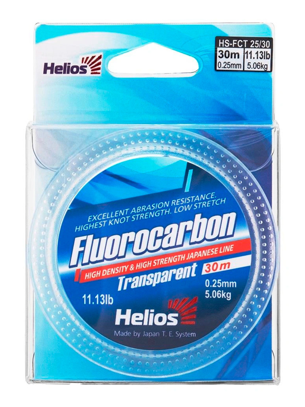 Леска для рыбалки Helios FLUOROCARBON Transparent 0,25mm/30 (HS-FCT 25/30)