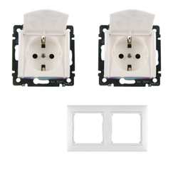 Legrand розетка 4422 с рамкой 2 белая