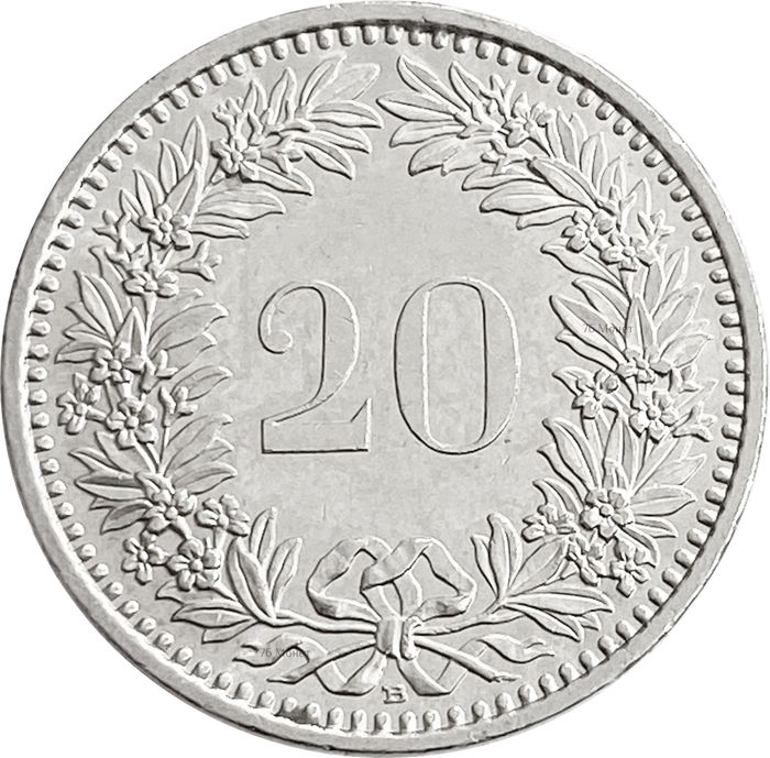 20 раппенов 1939-2023 Швейцария