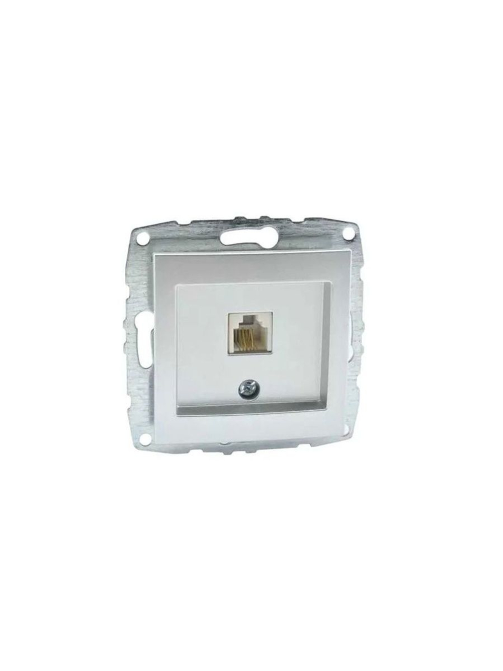 Розетка Телефонная цифровая RJ11 Серебро Mono Electric 500-002105-124