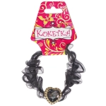 Резинки для волос 1шт «Франка»,серце графит, d-5,5см