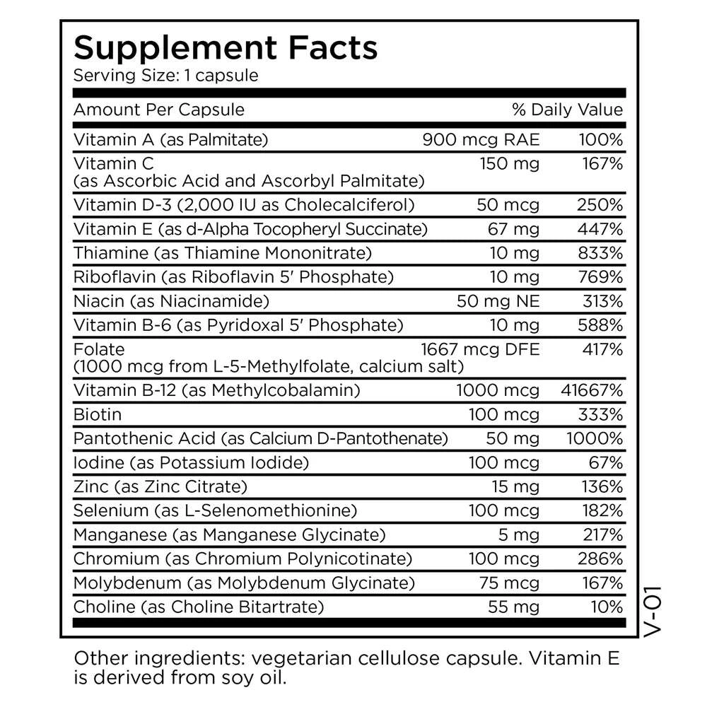MethylPro® Multivitamin + 1 mg L-Methylfolate