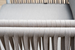 "Касабланка" лаунж-зона плетеная из роупа 4-местная, цвет серо-коричневый