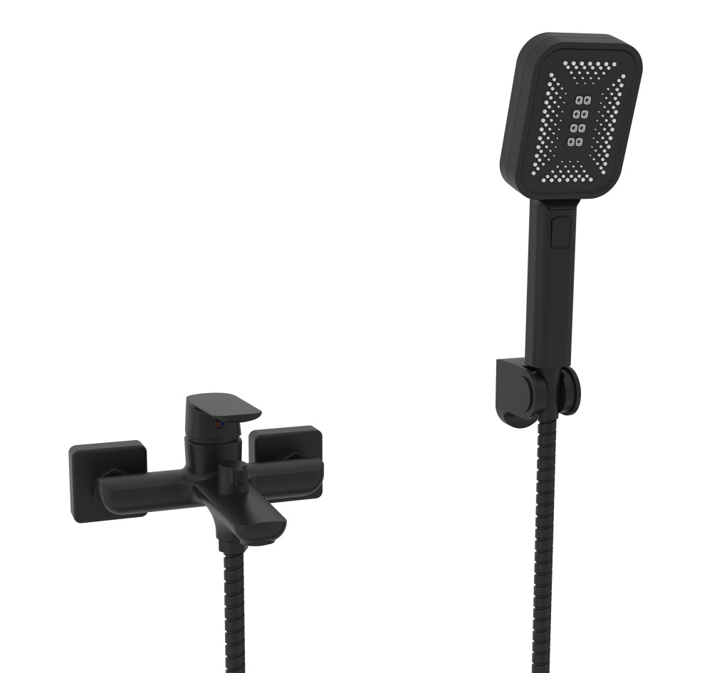 Смеситель для ванны V073532-C однорычажный, короткий, чёрный